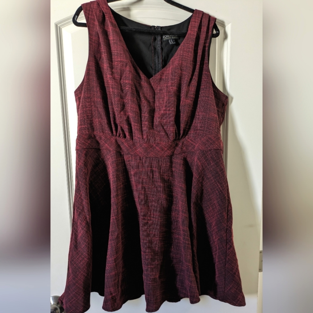 Forever21 Maroon red and black mini dress, 3x